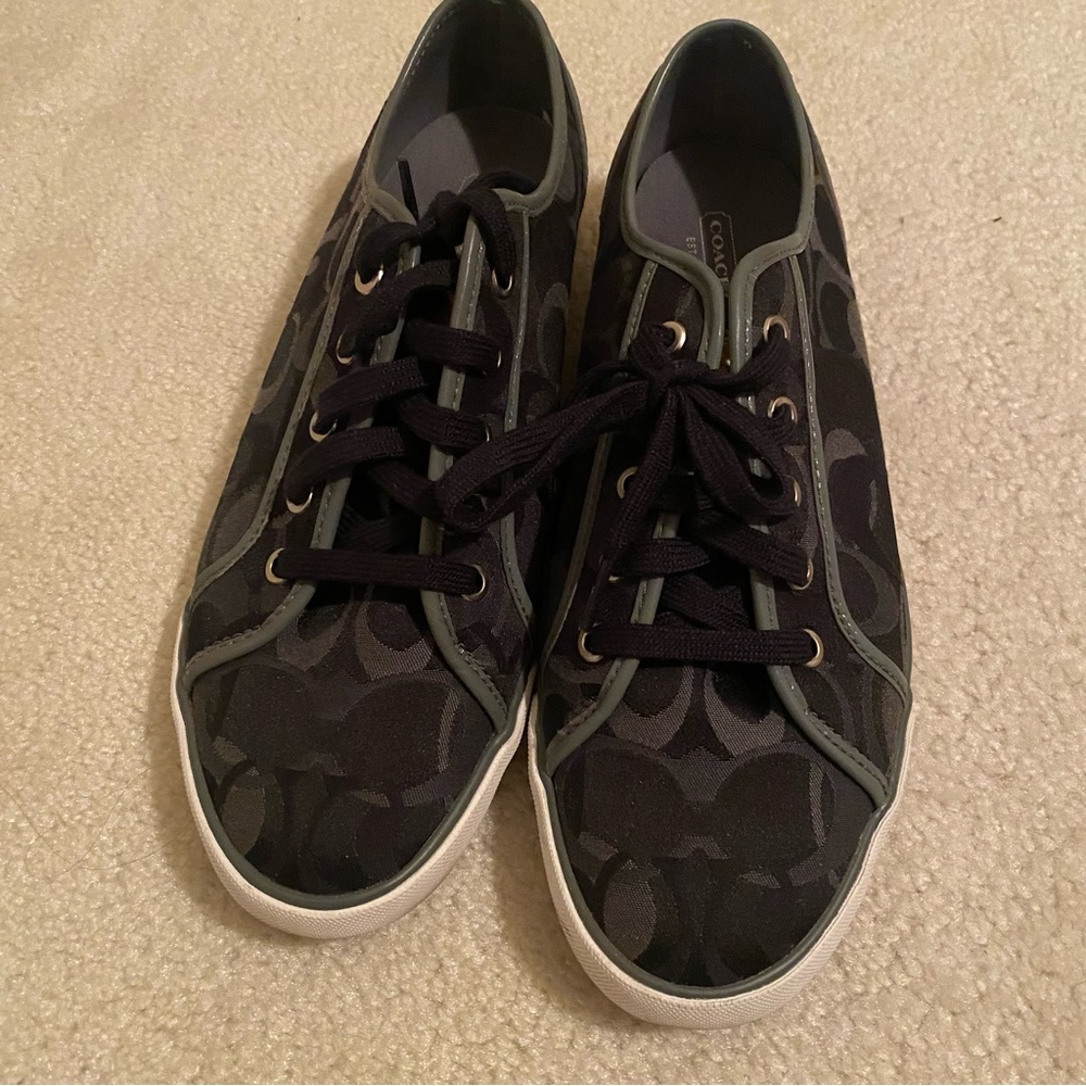 Coach Black and Gray Women's Sneakers - Picture 2 of 9
